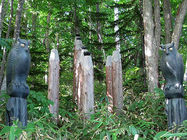 カムイ フクロウ掛け時計【コタン・クル・カムイ】 カムイ