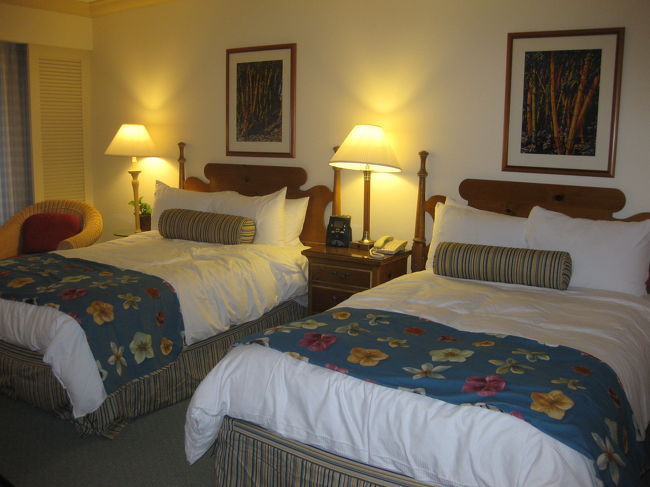 　ＰＭ１：００頃戻ってきたら部屋が用意できていました。<br />　今回の部屋は、ネットで予約したヒルトンのアリイタワー。期待を胸に部屋の中へ。　<br />　４人で１部屋だったので、ちょっと狭いかなと心配していましたが、我が家の子供２人なら十分でした。