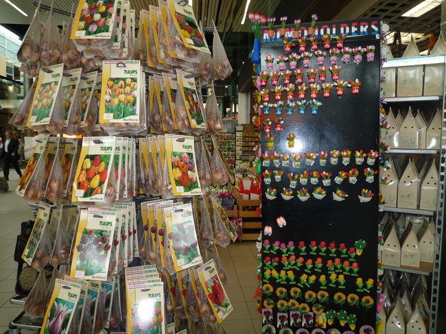 オランダと言えばチューリップ<br /><br />空港の免税店にもこれだけ多くの球根やら種が売ってました！！！<br />