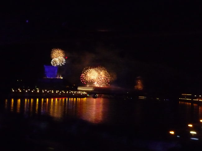 実は、8月20日はハンガリーの祭日！！！<br /><br />初代国王聖イシュトヴァーンの日。<br /><br />ハンガリーの建国の日ということでドナウ川に花火を打ち上げて盛大なお祭りをしていました。<br /><br />運がいいことにバスからちょうど花火を見ることができた(>з