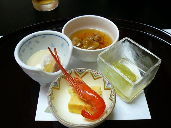 一、八寸<br /><br />いちじく　こち煮凍り　蓮芋<br /><br /><br /><br />「鯒（こち）」初体験でした。