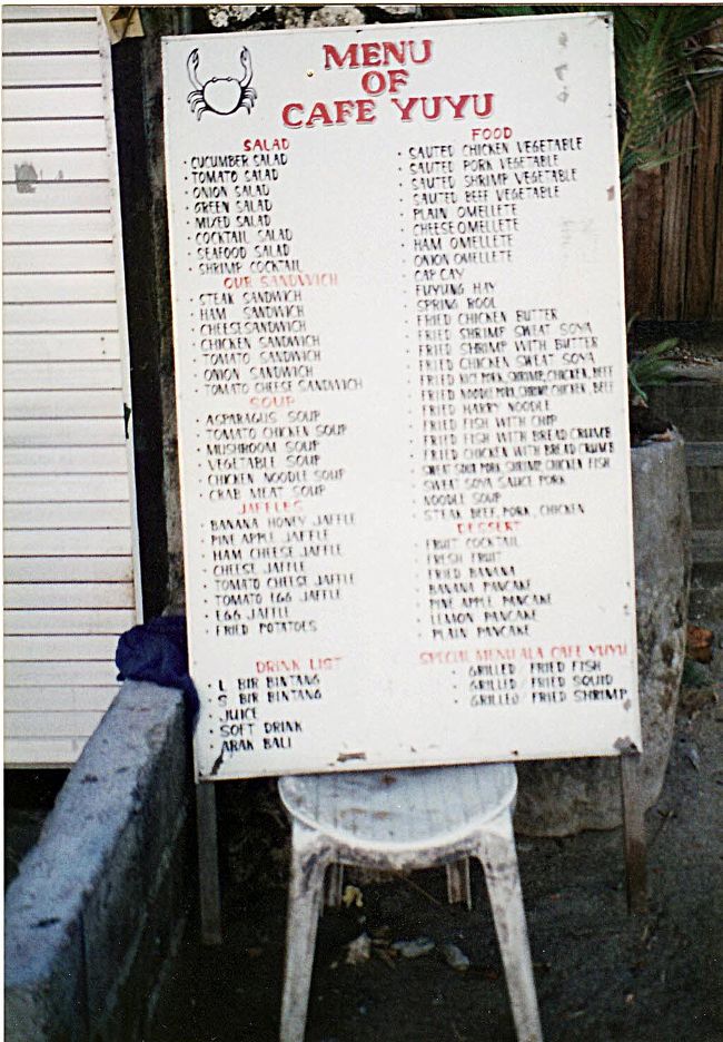 ロスメンには、日本から長期滞在でバリに来ていた、女性が居ました。すでに半年ほどサヌールにいるとのことで、バリ人の友達もたくさんいて、いろいろとサヌールの街を案内してくれました！<br /><br />こちらは、サヌールビーチにある、CAFE　YUYU。<br />地元の人も通う、cafeです。<br /><br />
