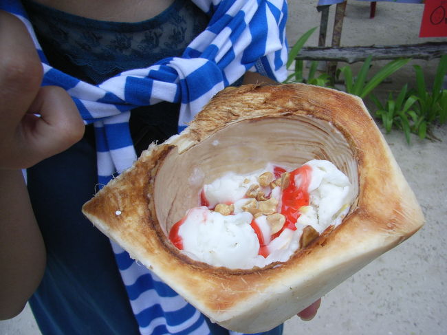 ココナッツアイスを買いました。甘くてとてもおいしかったです。