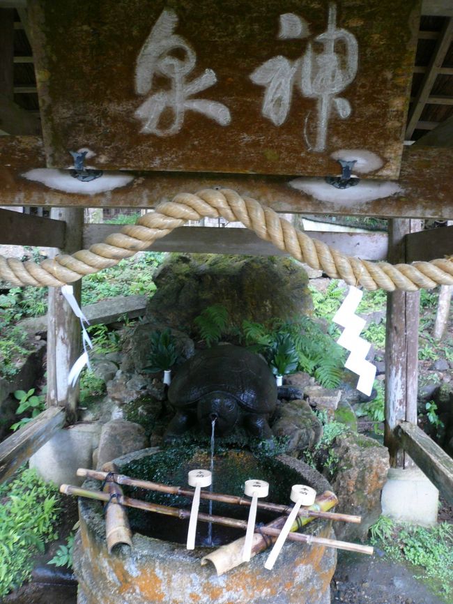 神の泉では、地元の方々がタンク持参で、神の水を汲んでいました。