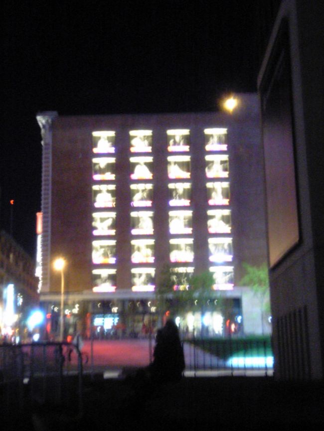 建物にも映像が。これは映画祭とは関係ありませんが。