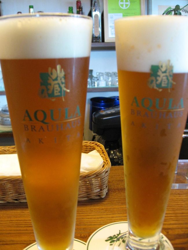 あくらでランチビール。<br />ここあくらは、1日目に飲んだ旨ネイガービールを<br />造っている醸造所です。