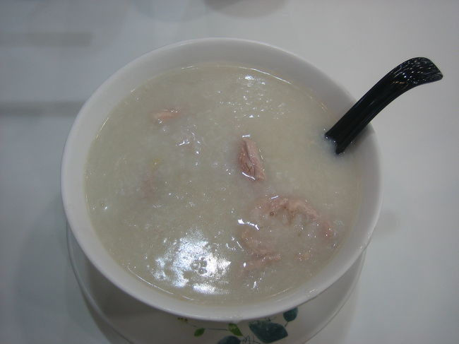 このお粥は豚肉だったかな？<br />