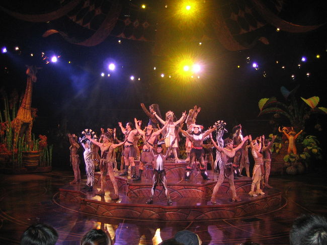 ライオンキングも見れます<br />待ち時間はほとんど無くて入れました。<br />ラッキー！！