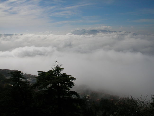 海抜657メートルの場所にあって雲が近い。