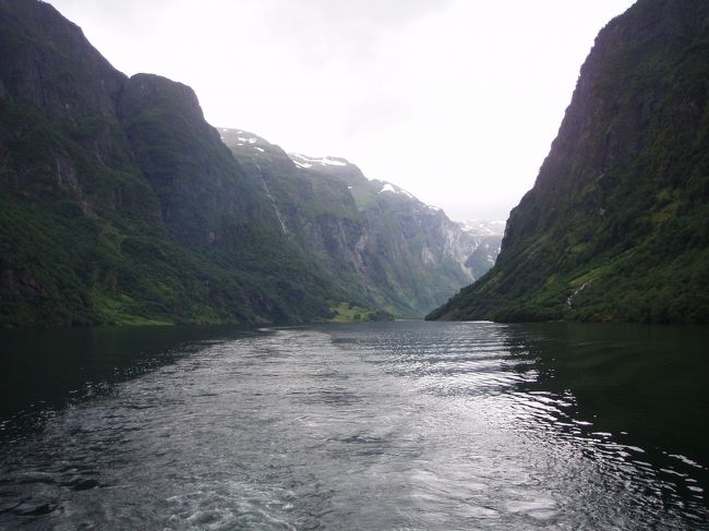 出発して数分後なのに、フィヨルドと切り立った崖の迫力がすごい。