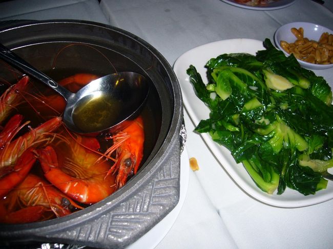 食べた♪食べた♪(番外編)：East Coast Seafood Village その3<br /><br />酔っ払い海老も、ベイビー・カイランの炒め物も良いお味☆