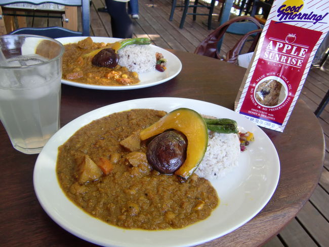 お豆と野菜のカレーをチョイス。<br />よくよく煮込んでありおいしかったです。<br />見た目以上に？ボリュームがありました。<br />お米は黒米。野菜もきちんととることができます。<br />福神漬けがわりなのか野菜のピクルスが。<br />こだわってます。<br /><br />もう少しアツアツのがよかったかな？