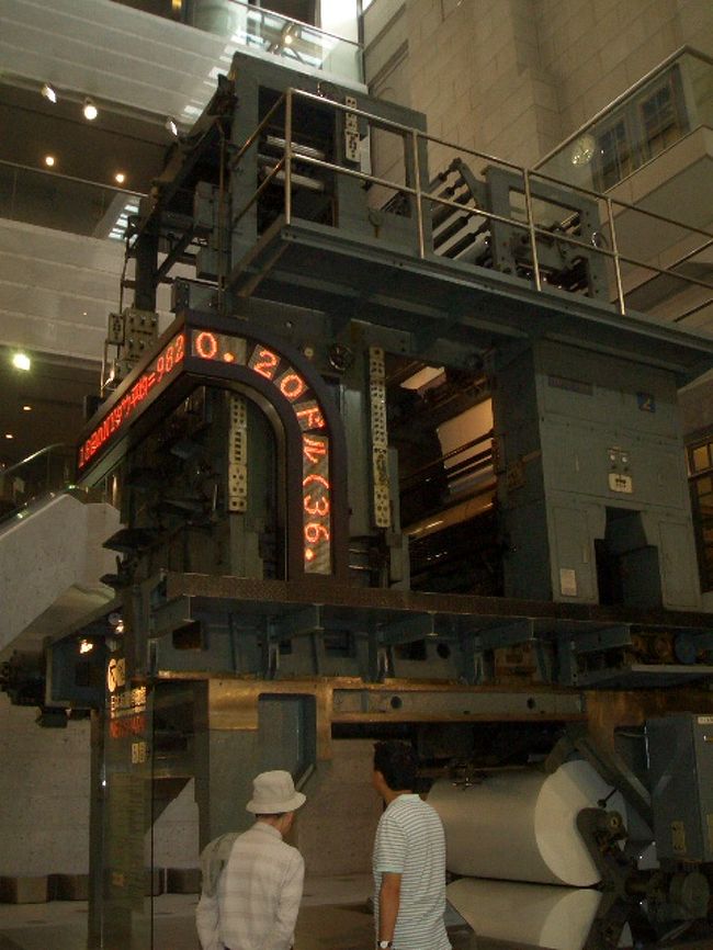 こーんな大きな新聞を印刷する機械がありました。