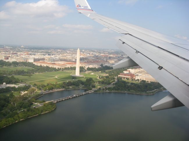 飛行機からの景色：ワシントンレーガン空港』ワシントンD.C