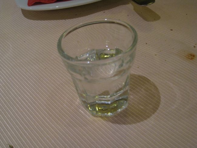 食後にお酒がでました〜。