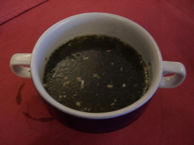 夕食は「ドッカ」<br /><br />モロヘイヤスープは美味でした！！<br />家でも作れないかな・・・<br /><br />（後日家の人が作ってくれたけど、別物でした。）