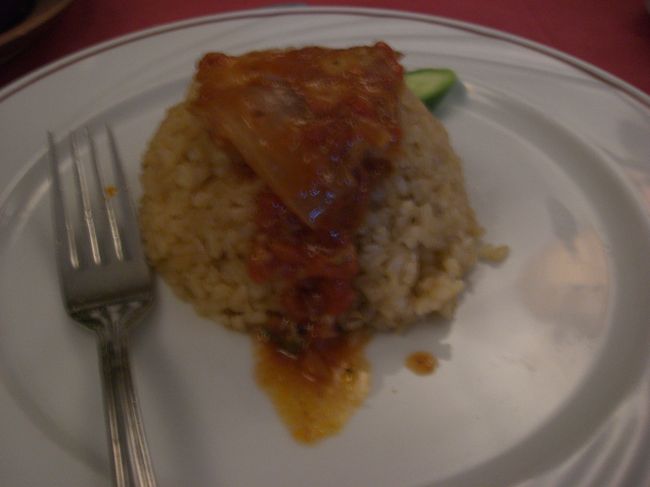 お魚のタジン。<br /><br />カレー風味でスパイシーです。