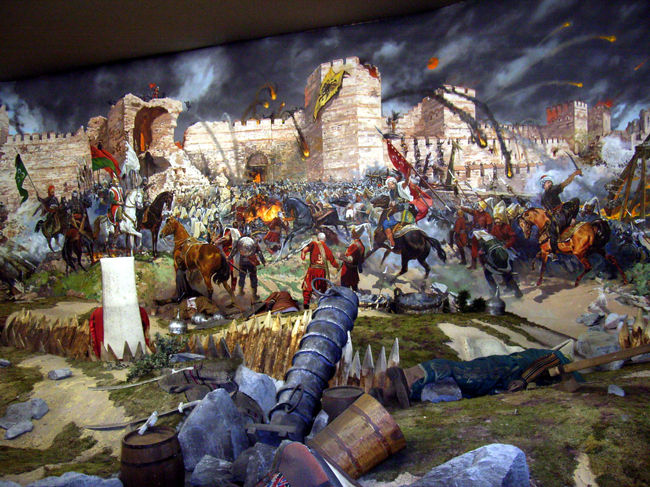 コンスタンティノープル陥落のジオラマ、迫力がありました。