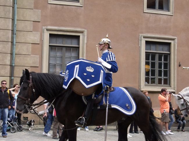 暫くすると馬に乗った衛兵が！