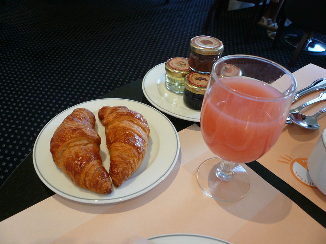 HILTON PARIS　の　Exsective Rounge　の朝食です。<br />基本的には ｺﾝﾁﾈﾝﾀﾙ・ﾌﾞﾚｯｸﾌｧｰｽﾄ です。<br />ﾛｰﾏのBreakfastと比べるとなんか寂しくなりますが・・・　<br />クロワッサン、生ジュース、コーヒーが　パリのCafe Breakfast　の定番ですし満足です。<br /><br />本日の訪問地は、ベルサイユ宮殿です。<br />ただ、昨日はMusium PASSをｹﾞｯﾄできなかったので、このまま行くと待ち時間が多くなるとの情報を元に、市内でMusium PASSを調達してから行くことにしました。<br /><br />