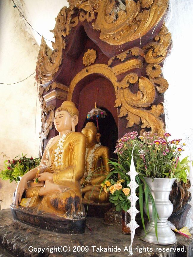 シンピューメ・パゴダ(Hsin Phyu Me Paya)<br /><br />本堂正面の仏像。裏側にもう１体安置されています。