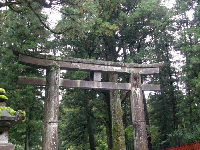 日光東照宮一ノ鳥居<br /><br />東照宮が造られた翌年の１６１８年に筑前国大名の<br />黒田長政が奉納した御影石の鳥居です。<br /><br />日本三大石鳥居だそうです。<br />日光東照宮、八坂神社、鶴岡八幡宮 <br /><br />八坂神社は今年はじめ、鶴岡八幡宮は昨年行きました。