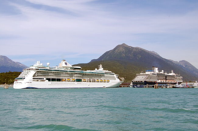 スキャグウェイ。川には多くの鮭が遡上していました。