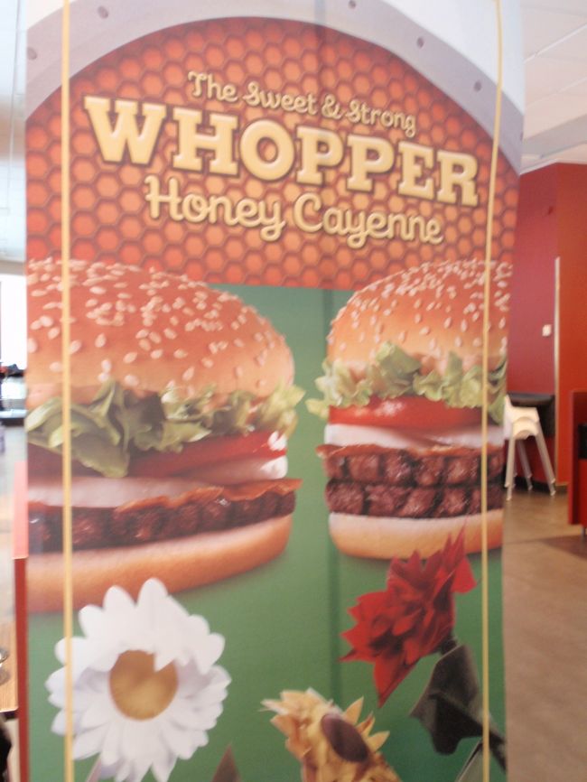 バーガーキングにてランチをテイクアウト。