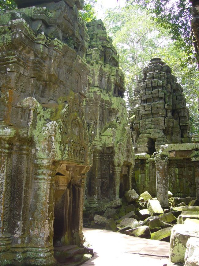 タプローム内部へと進んでいきます。<br />ここの遺跡は、アンコールワットやバイヨンと比較すると、「管理」「保存」されている感じがしません。<br />何百年も昔から、ず〜っと同じ雰囲気のまま、同じ場所に、佇み続けていたんだろうな。