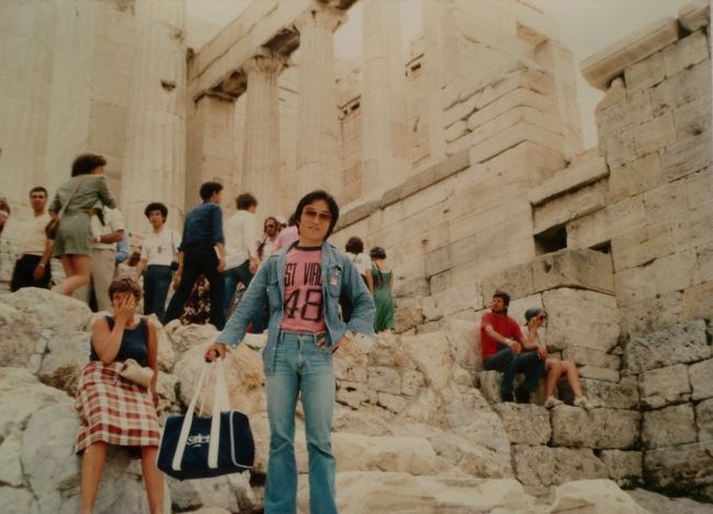 アクロポリスのパルテノン神殿にて。