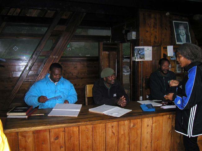 マラングゲートで入山手続き