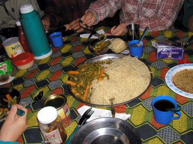 キボハットでの夕食