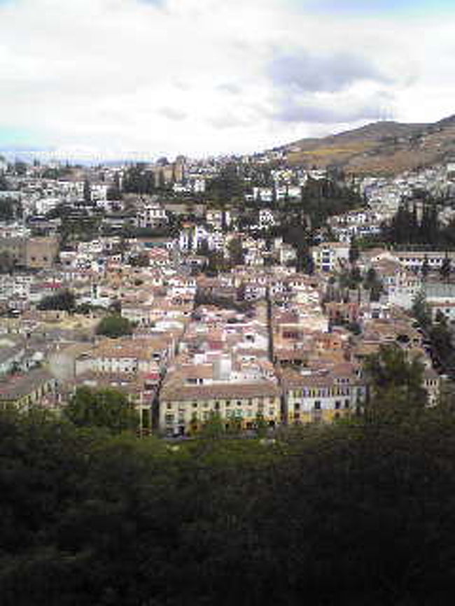 アルハンブラ宮殿からのグラナダの町です。