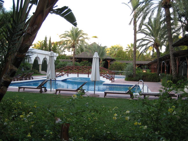 この写真は、ホテルのプール。夏だと、プールサイドでのんびりできそう。