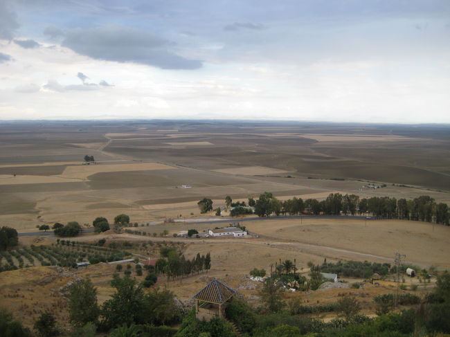 カルモナのパラドールは高台にあり、そこから見下ろす景色は雄大。６月頃は一面にひまわりが咲き乱れるとの事で、その頃、もう一度たずねてみたいものだ。