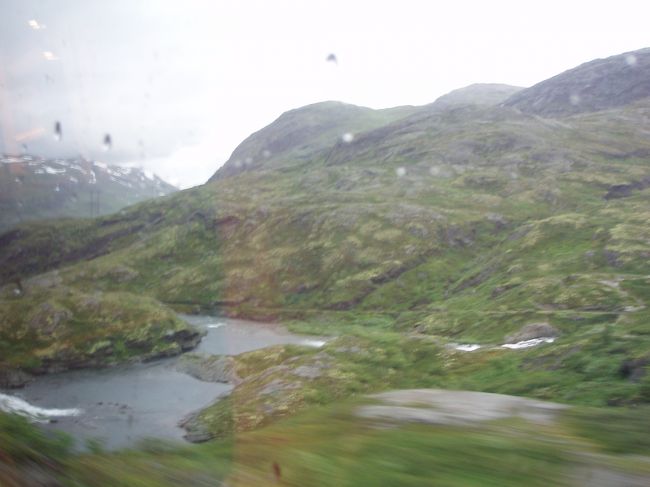 車内の景色。ミュールダール−オスロ間も代表的な景勝路線のようです。