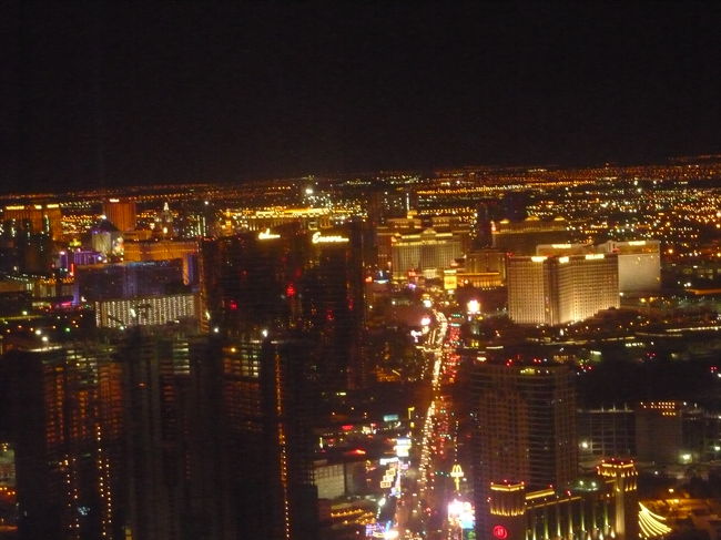 『ストラトスフィアタワー』からの夜景です。<br />近くで絶叫マシーンに乗れます。