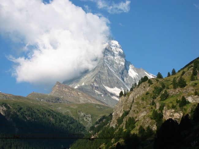 次の日。<br />また美しいマッターホルンが部屋から見えます。<br />