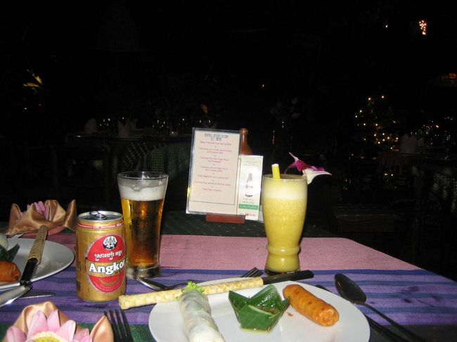 空港までガイドさんが迎えに来てくれていて、<br />その足でレストランへ、夕食を取りに。<br /><br />でも機内食おなかいっぱいだった私・・<br />ほとんど食べられず。<br />申し訳なし・・。