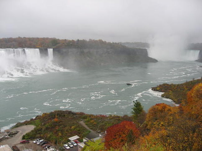 アメリカ滝(左）とカナダ滝
