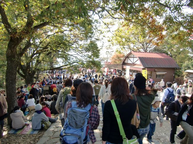 山頂もたくさんの人