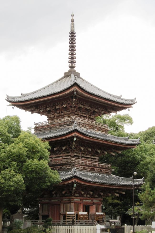 2009秋、尾張四観音・甚目寺観音(1/4)：仁王門、三重塔、鐘楼