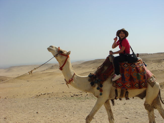 もちろん乗りました♪♪<br /><br />４ドル。<br /><br />個人旅行者の方は当然のようにボッタくられるそうなのでご注意を。<br /><br />ラクダ・・けっこう高い！！！！<br />思ったよりこわかったです(０ε０;))<br />落ラクダする人とかいないのかしら。。