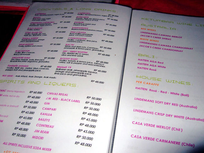 Menu数が多くて迷っちゃう♪