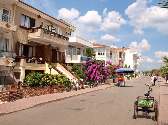 お金持ちさんの別荘が並んでいます。