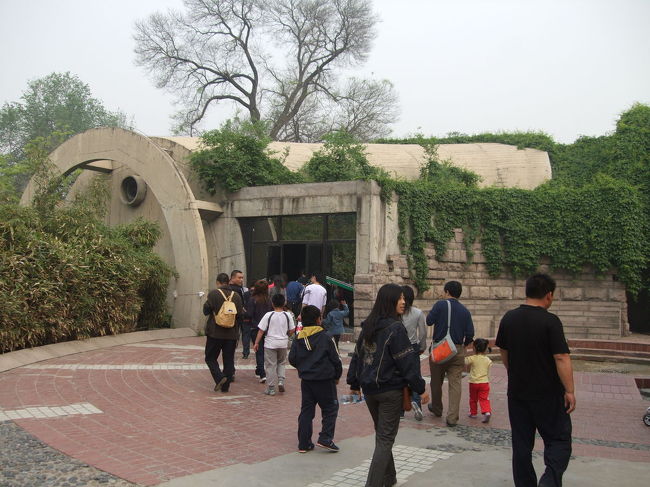 パンダ舎です。<br />ちなみに、動物園の入園料に加えて、パンサ舎の入場料が別途必要です。