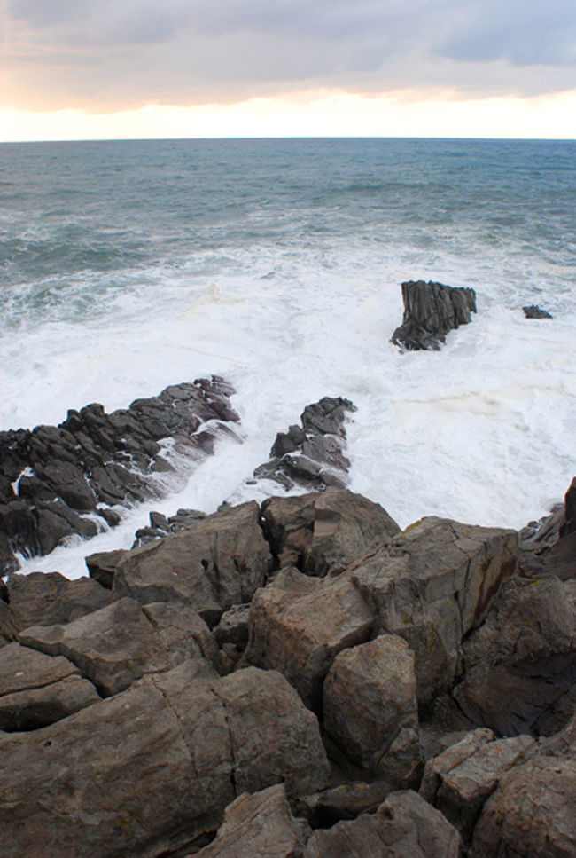 永平寺から直行バス(往復フリーチケット￥2000)で東尋坊へ向かった。<br /><br />バスのチケットを売っているお店が喫茶店なんだけど、そこの店員さんがすごくいい人だった。<br /><br />東尋坊は激寒。さすが日本海。