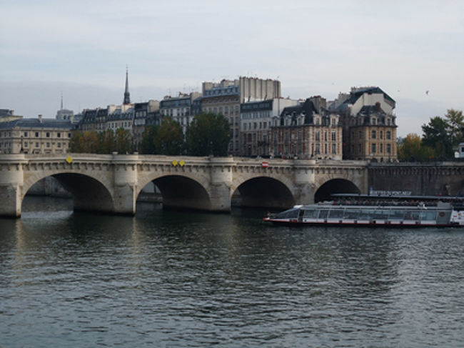 ポンヌフとシテ島が見える。<br /><br />散歩楽しくていっぱい歩いた！<br />歩いてるだけなのにすごく楽しい！！！