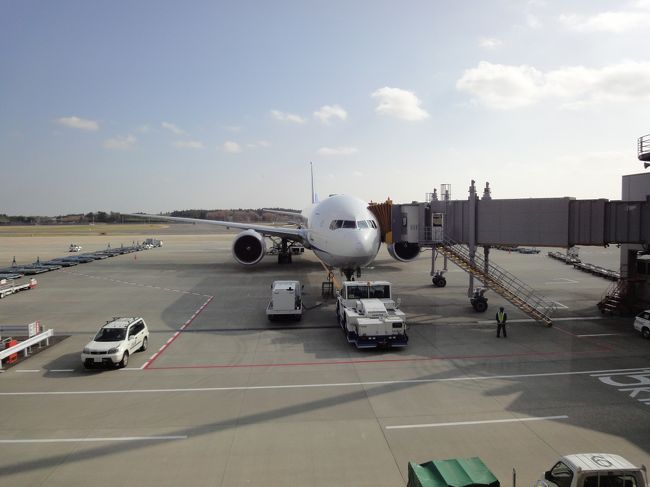 　成田空港ターミナル１<br /><br />　55番スポットで待機するNH205便。11:32撮影。