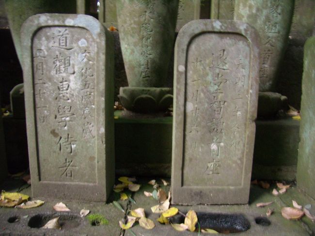 お墓その4と5<br />天明３年（1783）この前の年が<br />天明の大飢饉があった<br />隣は文化５年の没